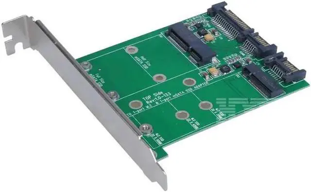 Alt view image 2 of 2 - PCIE PCI-E PCI Express MSATA TO SATA M.2 NGFF TO SATA 3.0 Card Adapter with baffle