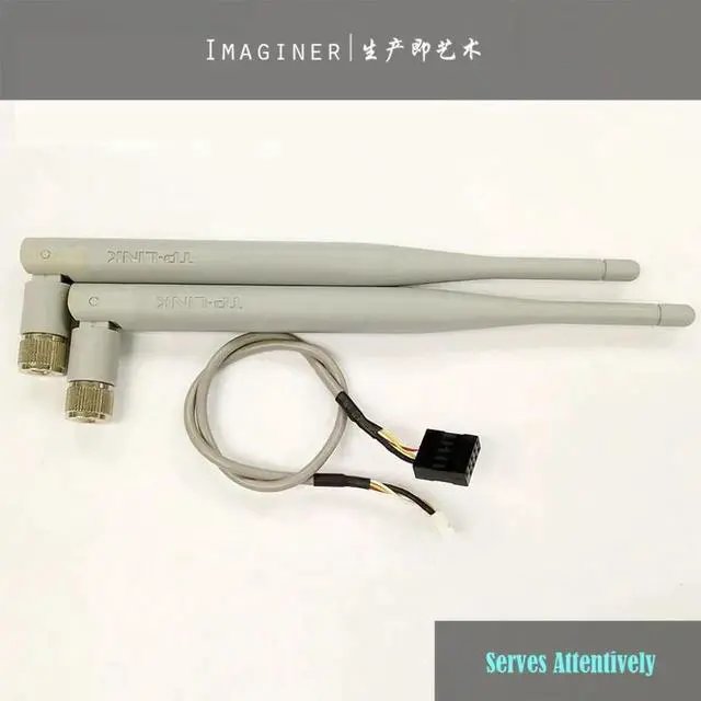 Alt view image 2 of 2 - Wireless Mini Pcie Pci-e To Pcie Pci-e Pci Express X1 16x Adapter Converter with 2x Antenna PCI-e PC WiFi Wireless Adapter