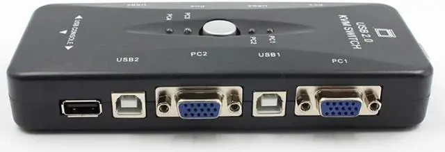 Alt view image 3 of 6 - Ingelon 4 port kvm switch USB 2.0 VGA Splitter Printer Mouse Keyboard Pendrive Share Switcher 1920*1440 VGA Switch Box Adapter