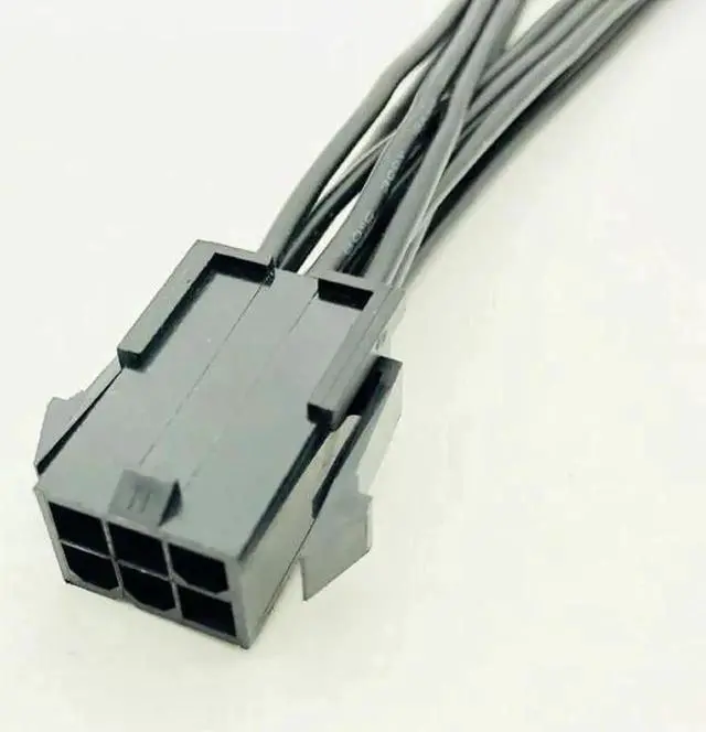 Alt view image 5 of 6 - PCIE 6pin to Dual 6pin Power Cable Sleeved Cable PC PCI Express Video Card Graphics Card Power Supply Cable 18AWG 20CM Black