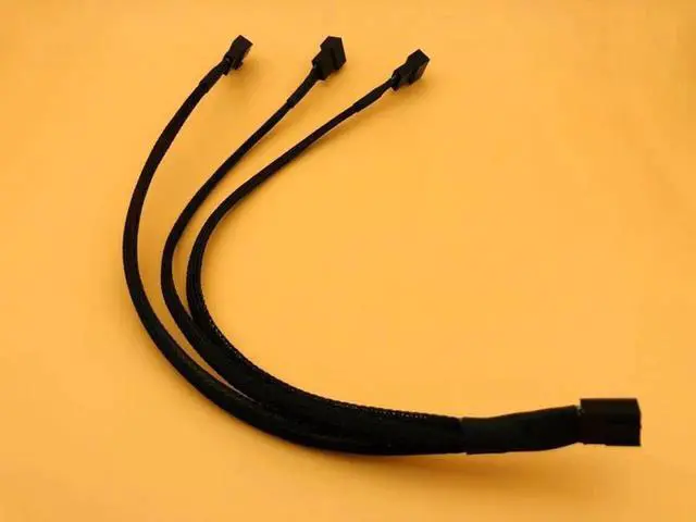 Alt view image 4 of 6 - 5PCS 4Pin Splitter Cable 1 to 3 PWM 4P Female to 3/4 Pin PWM Fan Adapter for Computer Case CPU Fan Mining Cooling Fans Hub Cable