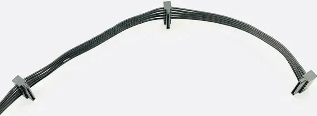 Alt view image 3 of 6 - 5Pin Male 1 to 3 SATA 15Pin Modular Power Supply Cables Extension Cable 90 Degree SATA SSD Power Port Multiplier only for Great Wall