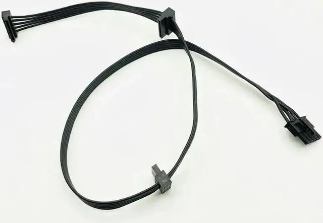 Alt view image 2 of 6 - 5Pin Male 1 to 3 SATA 15Pin Modular Power Supply Cables Extension Cable 90 Degree SATA SSD Power Port Multiplier only for Great Wall