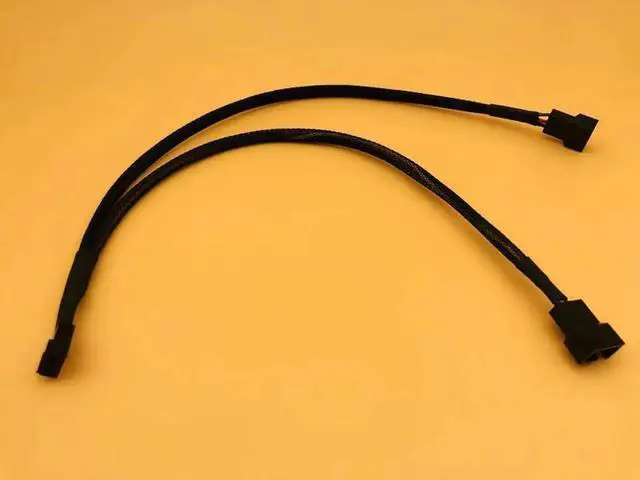 Alt view image 2 of 6 - 5PCS 30CM Computer PC Fan Cable 4Pin Female Y Splitter to Dual 3/4 Pin Male Motherboard Fan Connect Splitter Power Cable Adapter