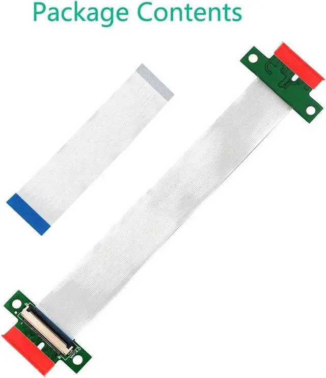 Alt view image 2 of 6 - Cable PCI Express 1X to 1X Riser PCI-E Extender PCIE Riser Male to Male FPC Cable 15cm 25cm Extension Ribbon Flex Relocate Cable