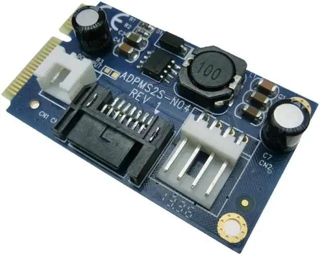 Alt view image 2 of 6 - MSATA to SATA adapter card pci-e to 3*sata hard drive adapter card mSATA SSD expansion card