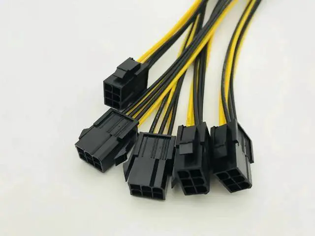 Alt view image 2 of 6 - 5PCS PCI Express PCIe 6Pin to 6 Pin Power Extension Cable 6Pin Connector Male to Female Graphics Card Power Extension Cable 20CM