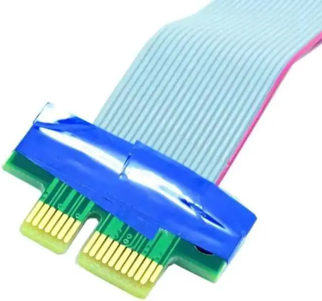 Alt view image 3 of 4 - Riser PCI-E pcie PCI-Express PCI Express 1x 16x pci-e pcie x1 x16 Extension Flex Cable Extender Converter Riser Card Adapter