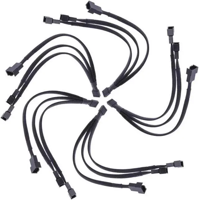 Alt view image 4 of 6 - 30 Cm Line With Shunt 4 Pin To 3 Y-shaped Shunt Cable PWM Extension Cable Fan Shunt Cable Supporting 4/3 Needle Fan