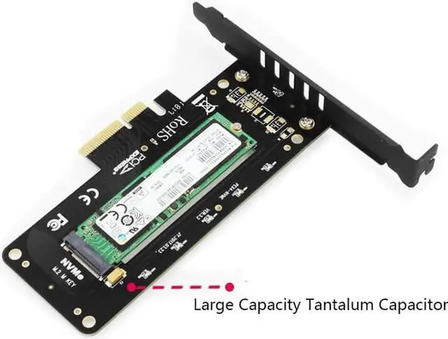 Alt view image 3 of 6 - M.2 PCI e adapter m key NVMe NGFF M.2 SSD 2280 to PCI e X4 adapter M2 PCI e PCI express converter Card with Heat sink heatsink