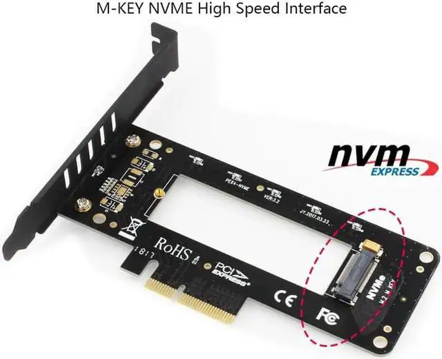 Alt view image 2 of 6 - M.2 PCI e adapter m key NVMe NGFF M.2 SSD 2280 to PCI e X4 adapter M2 PCI e PCI express converter Card with Heat sink heatsink