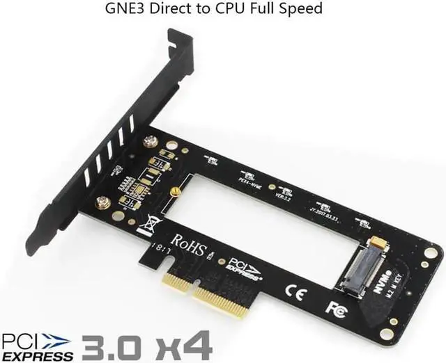 Alt view image 5 of 6 - M.2 PCI e adapter m key NVMe NGFF M.2 SSD 2280 to PCI e X4 adapter M2 PCI e PCI express converter Card with Heat sink heatsink