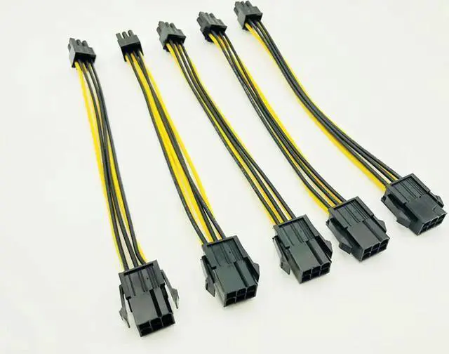 Alt view image 3 of 6 - 5PCS 20CM 6Pin to 6 Pin PCI Express PCIe Power Extension Cable 6Pin Connector Male to Female Graphics Card Power Extension Cable