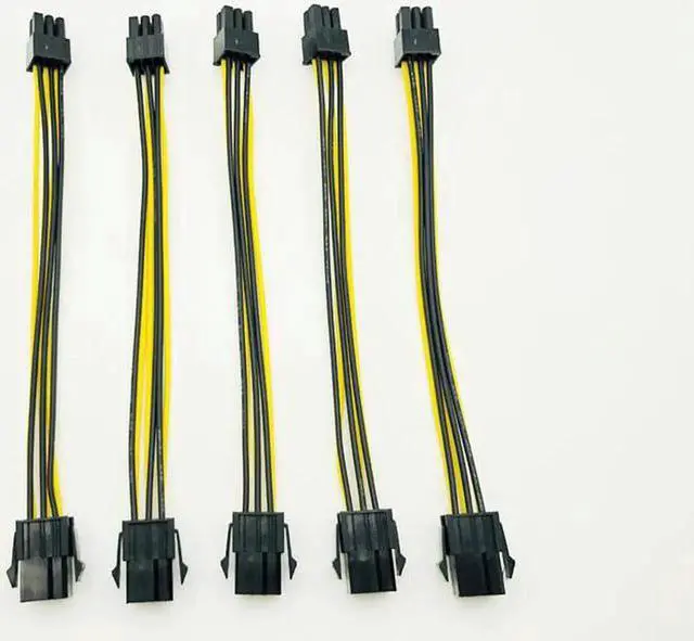 Alt view image 4 of 6 - 5PCS 20CM 6Pin to 6 Pin PCI Express PCIe Power Extension Cable 6Pin Connector Male to Female Graphics Card Power Extension Cable