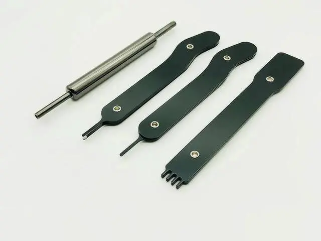 Alt view image 4 of 6 - Power Cable Connector Pin Removal Remover Modding Mod Pin Tools Kit For PC ATX PSU PCI 4P 6Pin 24Pin SATA Power Cable Black