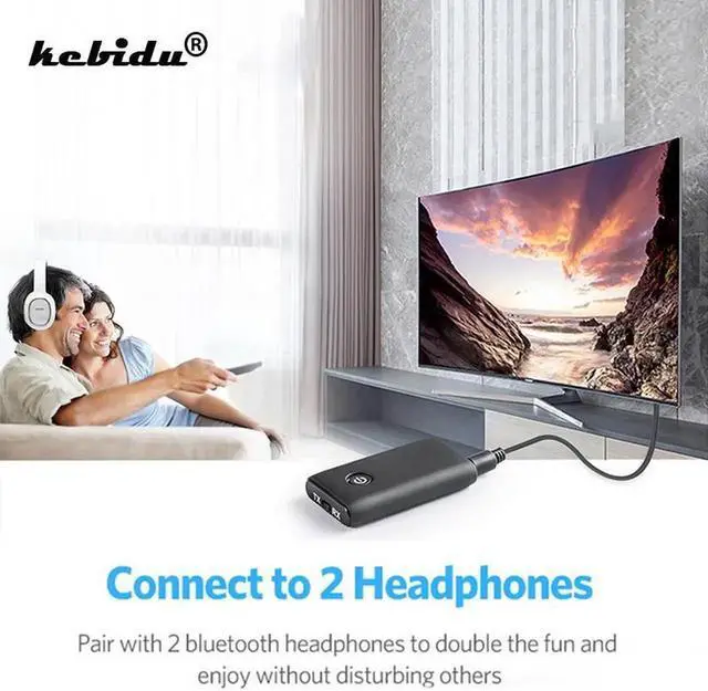 Main image of 2in1 Bluetooth Transmitter Receiver 3.5mm Stereo Wireless Music Audio Cable Dongle Bluetooth Adapter for TV DVD Mp3 PC