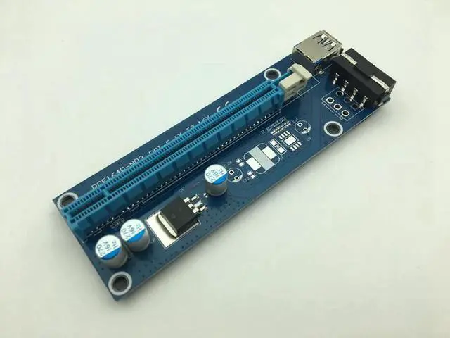 Alt view image 5 of 6 - Mini PCIE Riser Card PCI-E PCI Express 1x to 16x USB 3.0 Cable SATA to 4Pin IDE Molex Power Supply for BTC Miner Machine Mining