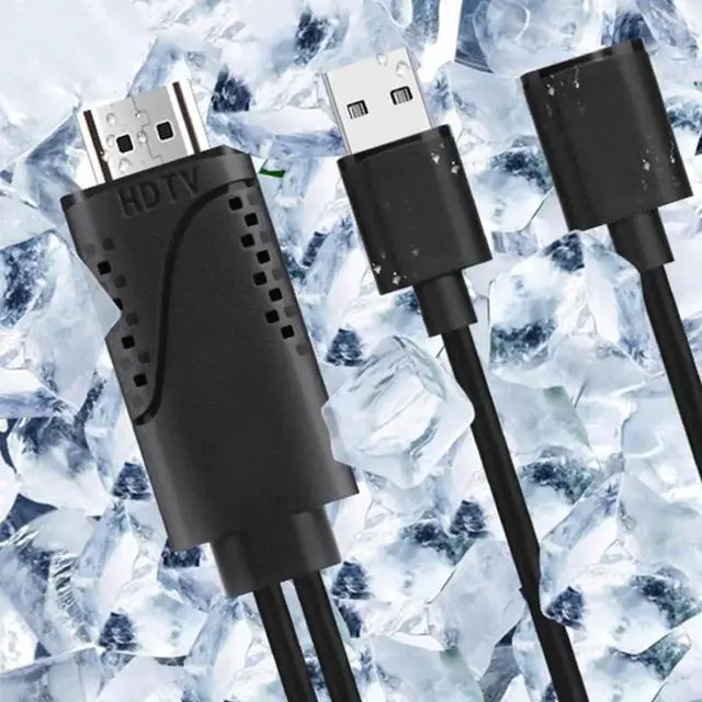 Alt view image 5 of 6 - USB Female to HDMI Male HDTV Adapter Cable for iPhone 7/7plus/6s 6 plus AC1068