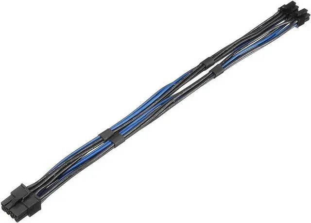 Alt view image 5 of 6 - 18AWG Dual Mini 6 Pin PCI-e Male to 8 Pin Male Y Splitter PCI E Power Cable Graphics Card Power Cord for Mac Pro