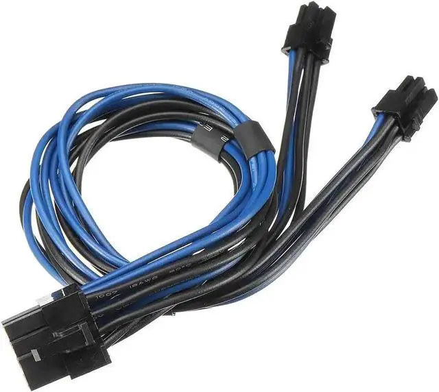 Alt view image 6 of 6 - 18AWG Dual Mini 6 Pin PCI-e Male to 8 Pin Male Y Splitter PCI E Power Cable Graphics Card Power Cord for Mac Pro