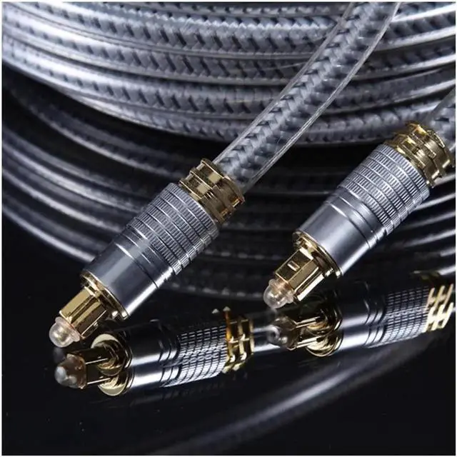 Alt view image 6 of 6 - Spdif Optical Cable OD 8.0 mm Gold Connector Digital Fiber Optical Toslink Audio Cable