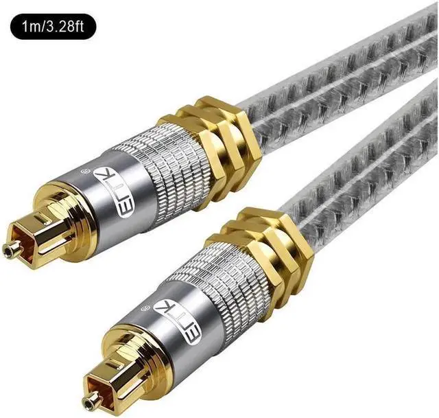 Alt view image 2 of 6 - Spdif Optical Cable OD 8.0 mm Gold Connector Digital Fiber Optical Toslink Audio Cable