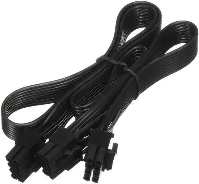 Alt view image 3 of 7 - 60cm 18AWG 8 Pin Male to Dual 8Pin(6+2) Male PCI-E Video Graphics Card Power Cable GPU Power Extension Cable Cord