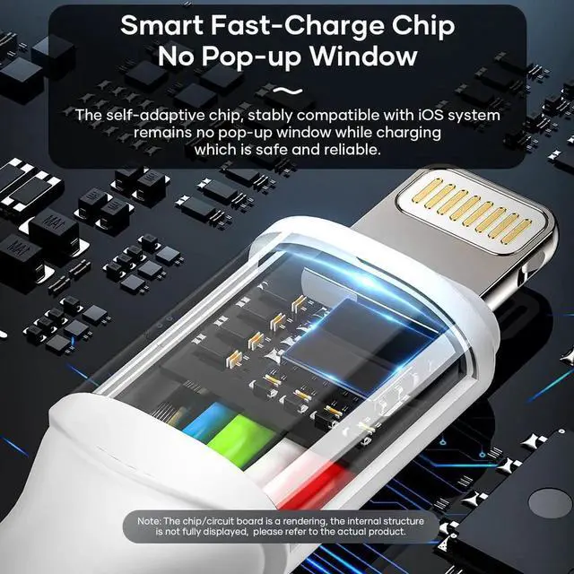 Alt view image 4 of 6 - Aomoproing ROCK 20W PD USB C Cable For iPhone 13 12 Pro Max Fast Charge USB C to Lighting Cable Data Wire Cord Phone Charger Type C Cable 1M