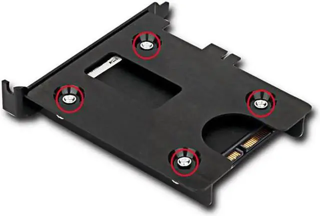 Alt view image 4 of 5 - PCIBR25SSD PCI Slot 2.5" HDD/SSD Mounting Bracket - 2.5" HDD to PCI Slot Rear Panel Hard Drive Adapters - Black