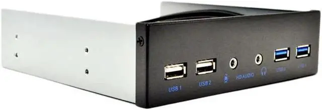 Main image of FP525U32U22AM 5.25-Inch Front Panel 4 Ports USB Hub w/ HD Audio Output & Microphone,2 Port USB 3.0 & 2 Port USB 2.0 Hub w/ Stereo Audio Mic 5.25" CD-ROM Bay Bracket