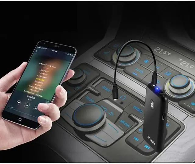 Alt view image 4 of 6 - Mini Bluetooth Transmitter Receiver 3.5mm 2 in 1 Transmitter Adapter Audio Stereo Music Wireless for TV PC Tablet MP3