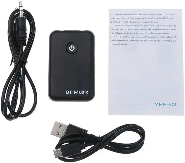 Alt view image 2 of 6 - Bluetooth V4.2 Transmitter Receiver 3.5mm Stereo 2 in 1 Wireless Music Audio Adapter for TV Headphones Speaker
