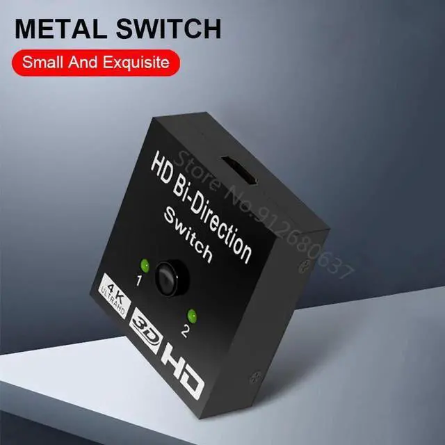 Alt view image 6 of 6 - 4K 60Hz Switch KVM Bi-Direction 1x2/2x1 Switcher HDMI-compatible Splitter for PS4/3 DVD PC Xbox Monitor TV Box Switcher Adapter