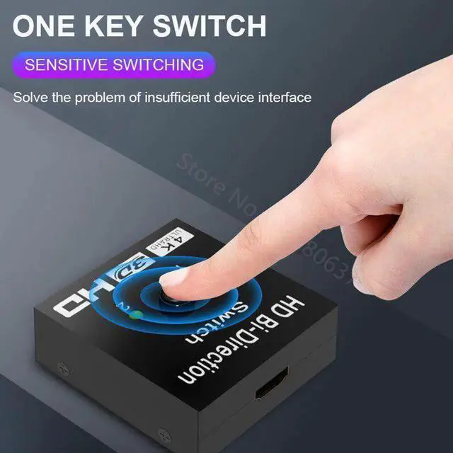Alt view image 5 of 6 - 4K 60Hz Switch KVM Bi-Direction 1x2/2x1 Switcher HDMI-compatible Splitter for PS4/3 DVD PC Xbox Monitor TV Box Switcher Adapter