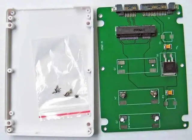 Alt view image 2 of 2 - mSATA to 2.5 SATA Adapter card Mini PCI-E mSATA SSD To 2.5" SATA III adapter card with case