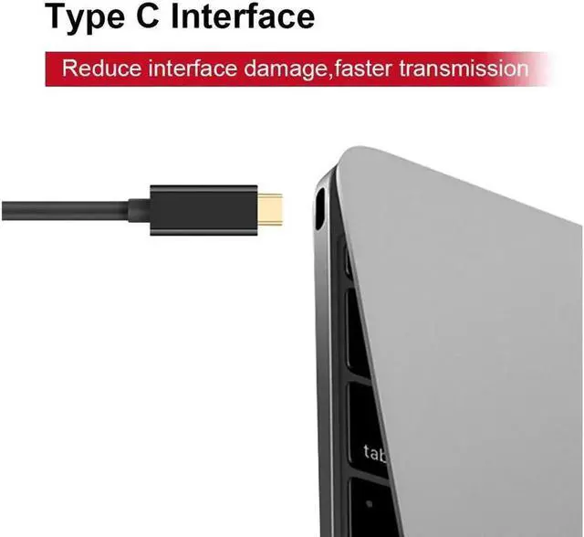 Alt view image 5 of 7 - USB C Type C to DVI Cable 4K 30Hz Thunderbolt to DVI Cable 6FT / 1.8M USB Type-C to DVI Female Support 2017-2020 MacBook Pro,Surface Book 2, Dell XPS 13,Galaxy S10