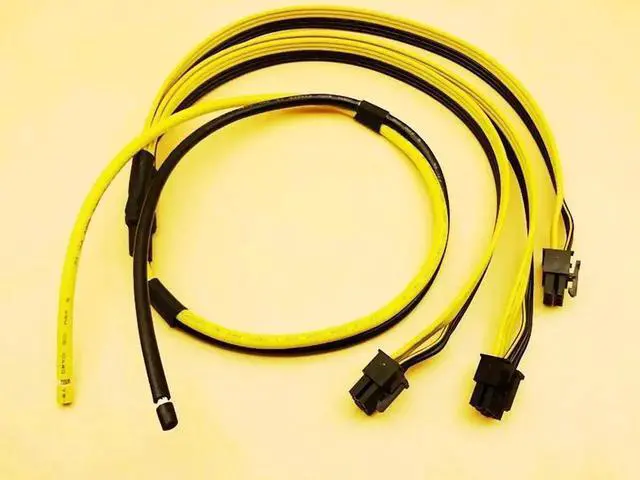Alt view image 6 of 6 - Power Supply Cable 1 to 3 6Pin Adapter Cable 6pin GPU Video Card Wire 12AWG + 18AWG Cable 90cm for BTC ETH Antminer Miner Mining