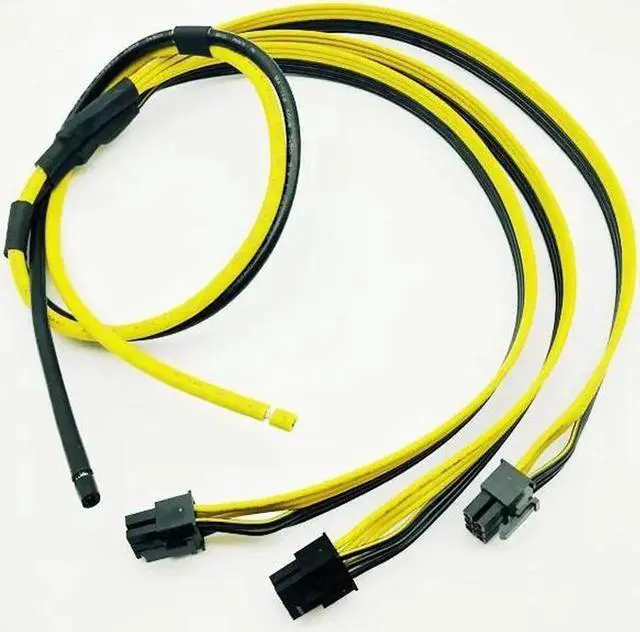 Alt view image 6 of 6 - 90cm 1 to 3 6Pin Adapter Cable Power Cable 6pin GPU Video Card Wire 12AWG + 18AWG Cable Supply for BTC ETH Antminer Miner Mining