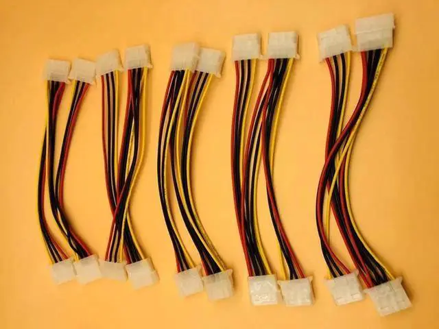Alt view image 2 of 6 - 5PCS 4Pin Power Cable 4Pin Computer IDE Power Cord 4Pin Molex Male to 3 Port Molex IDE Female Power Supply Splitter Adapter