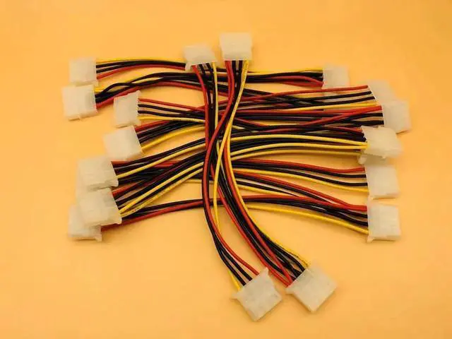 Main image of 5PCS 4Pin Power Cable 4Pin Computer IDE Power Cord 4Pin Molex Male to 3 Port Molex IDE Female Power Supply Splitter Adapter
