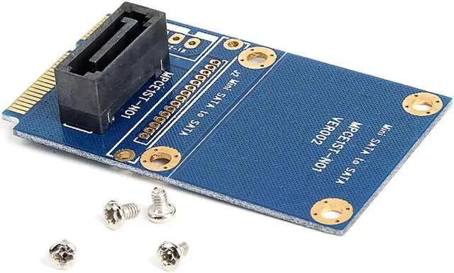 Main image of Aomoproing MSATA to 7 pin SATA Card SATA SSD to mini sata adapter + half-size to full-size bracket