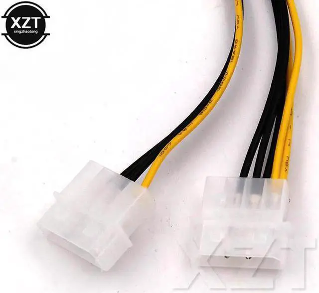 Alt view image 3 of 5 - Aomoproing Hotest 2 IDE Dual 4pin Molex IDE Male to 8 Pin Male PCI-E Y Molex IDE Power Cable Adapter Connector for video card