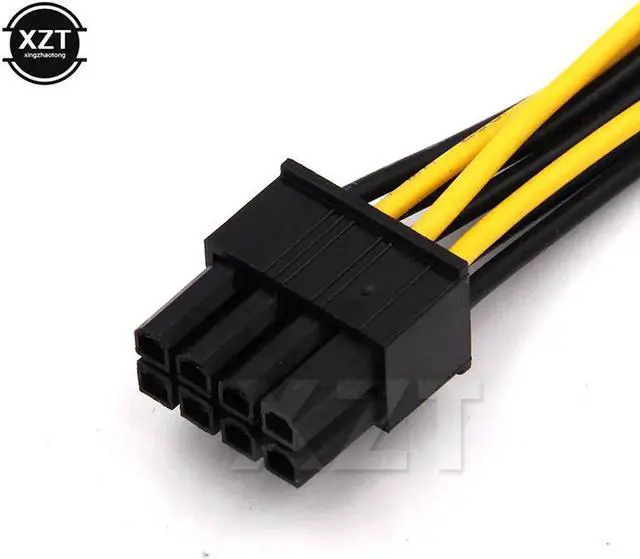 Alt view image 4 of 5 - Aomoproing Hotest 2 IDE Dual 4pin Molex IDE Male to 8 Pin Male PCI-E Y Molex IDE Power Cable Adapter Connector for video card