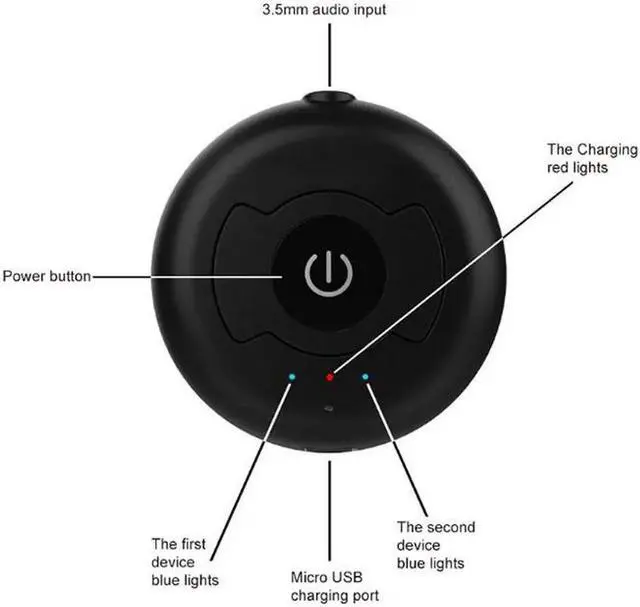 Alt view image 4 of 6 - 3.5mm Bluetooth Transmitter Wireless Blutooth Audio Music Stereo Transmite Dongle Adapter for TV PC Tablet MP3