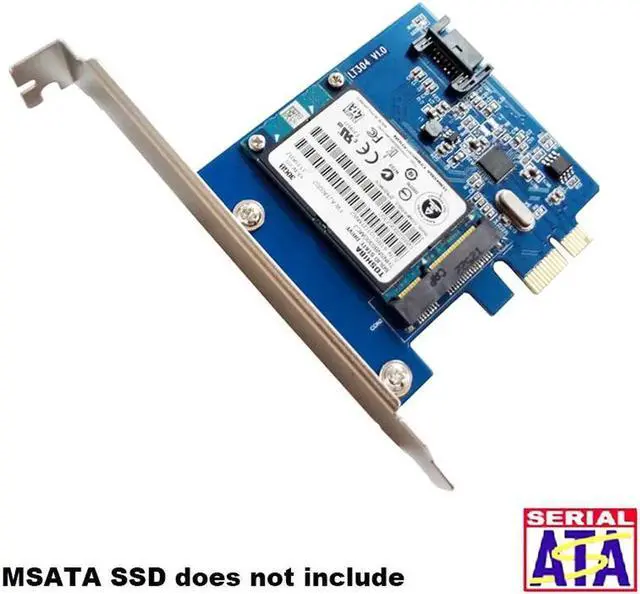 Alt view image 4 of 5 - PCIe X1 To MSATA SSD & SATA3.0 Combo Expansion Card, ASM1061 Chipset PCI Express Controller Mini SATA SSD Adapter for PC Desktop w/ Standard Profile Bracket