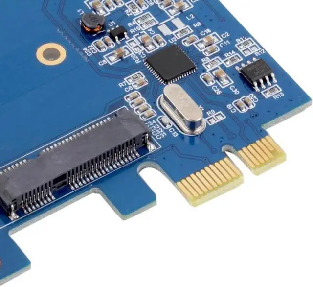 Alt view image 3 of 5 - PCIe X1 To MSATA SSD & SATA3.0 Combo Expansion Card, ASM1061 Chipset PCI Express Controller Mini SATA SSD Adapter for PC Desktop w/ Standard Profile Bracket