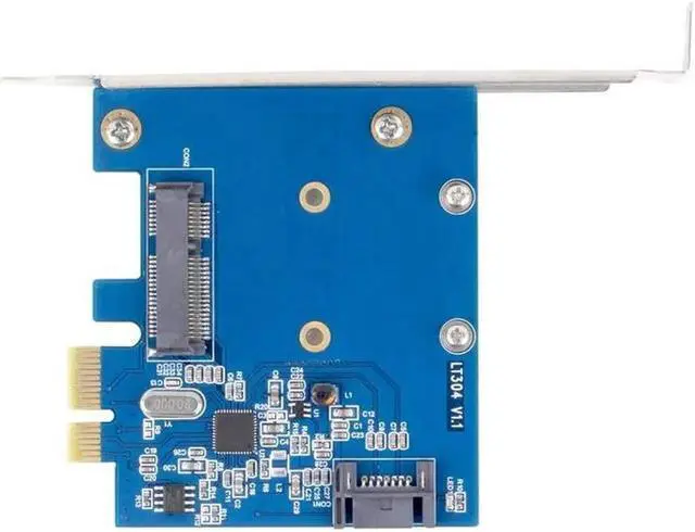 Alt view image 5 of 5 - PCIe X1 To MSATA SSD & SATA3.0 Combo Expansion Card, ASM1061 Chipset PCI Express Controller Mini SATA SSD Adapter for PC Desktop w/ Standard Profile Bracket