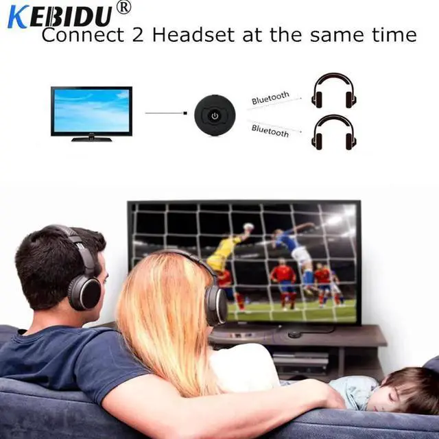 Alt view image 6 of 6 - Multi-point Wireless Audio Bluetooth V4.0 Transmitter 3.5mm For Car A2DP Music Stereo Dongle Adapter for TV Smart PC MP3