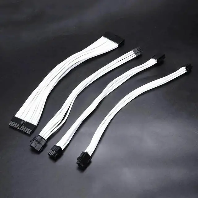 Alt view image 4 of 6 - Basic Extension Cable Kit; 1Pcs Atx 24Pin/Eps 4+4Pin/Pci-E 8Pin/Pci-E 6Pin Power Extension Cable