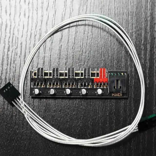 Main image of Newest 1 to 5 PWM 4Pin Cooler Cooling Fan Hub Splitter Cable Power by 4Pin header of Motherboard for Water Cooling Water Pump FAN DIY